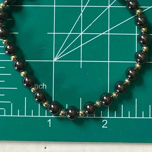 Vintage  Metallic Beaded Bracelet - Picture 10 of 10